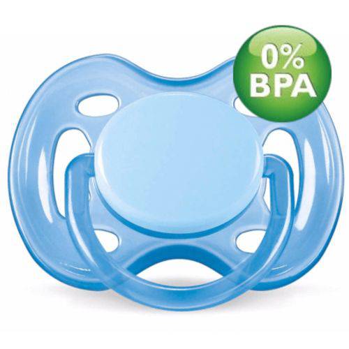 Chupeta Free Flow Bpa Free 0-6 Meses Single Pack Azul Philli