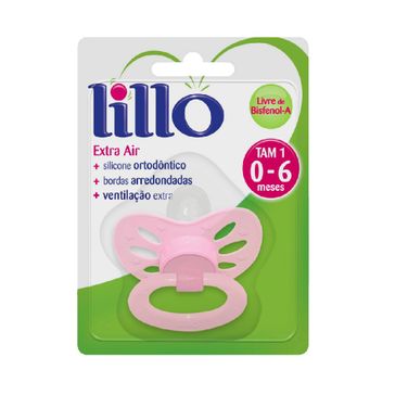 Chupeta Lillo Extra Air Silicone N1 Rosa (610430)