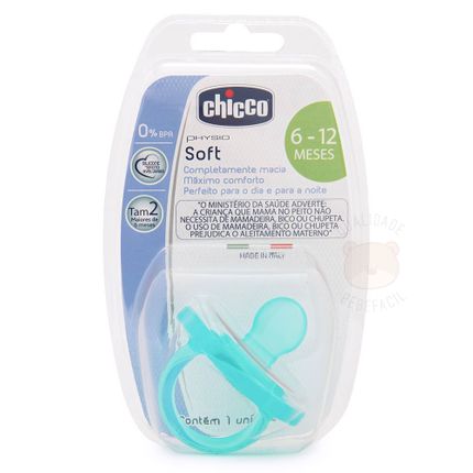 Chupeta Physio Soft New Blue Silicone Tam 2 (6-12m) 1pç - Chicco