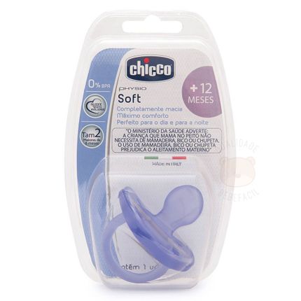 Chupeta Physio Soft New Purple Silicone Tam 2 (+12m) 1pç - Chicco