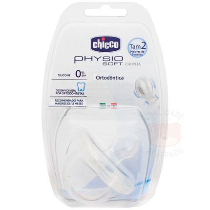 Chupeta Physio Soft Silicone Neutral Tam 2 (12m+) 1pç - Chicco