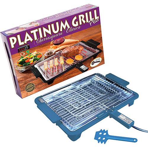Churrasqueira Elétrica Anurb Platinum Grill Azul
