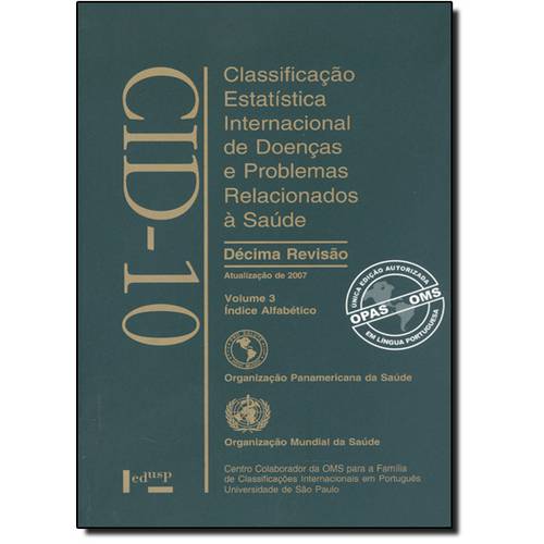 Cid-10 - Classificação Estatística Internacional de Doenças - Vol.3