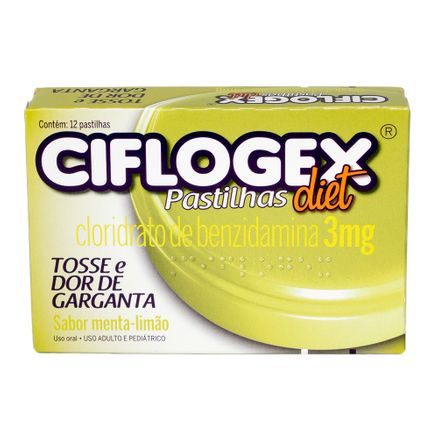 Ciflogex Diet Sabor Mel Limão 12 Pastilhas