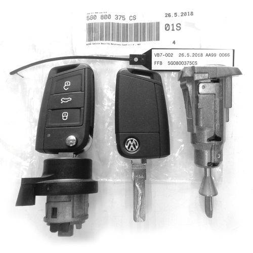 Cilindro da Fechadura Dianteira Esquerda Miolo Contato Volkswagen Cod.ref. 5g0800 Golf /golf Variant