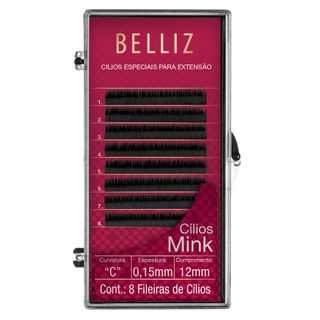 Cílios para Alongamento Belliz - Mink C 015 12mm 1 Un
