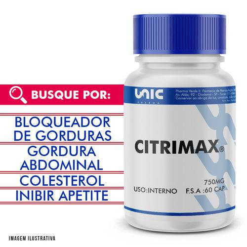 Citrimax® 750mg 60 Cáps - Unicpharma