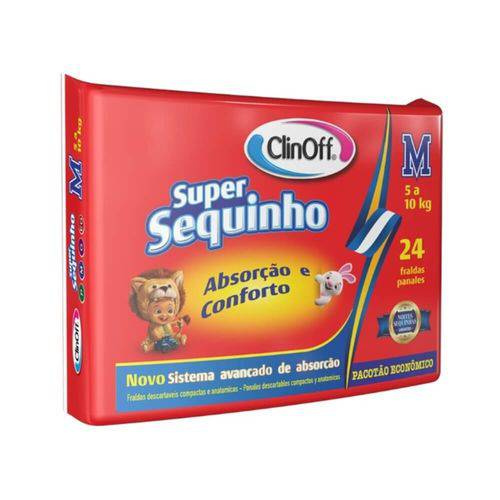 Clin Off Super Sequinho Econômica Fralda Infantil M C/24