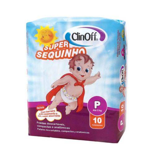 Clin Off Super Sequinho Fralda Infantil Pp C/10