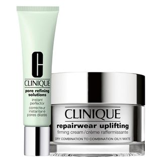 Clinique Redutor de Poros + Firmador Facial Kit - Pore Refining Solutions Instant Perfector + Repairwear Uplifting Firming Cream Kit