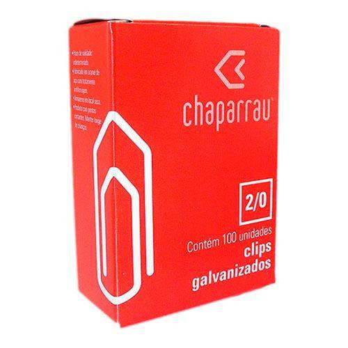 Clipes Nº 2/0-0 Caixa com 100 Unidades - Chaparrau