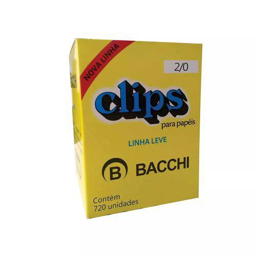 Clips 2/0 - Galvanizado - 720 Unidades - Bacchi