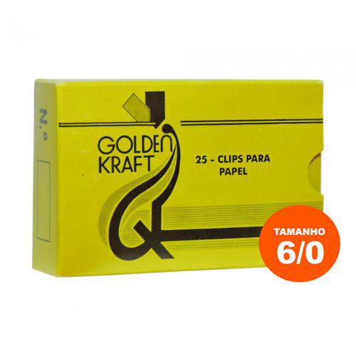 Clips 6/0 Galvanizado Golden Kraft Cx C/25 Un