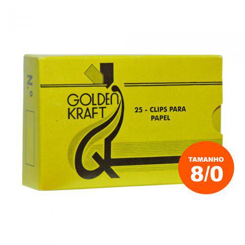 Clips 8/0 Galvanizado Golden Kraft Cx C/25 Un