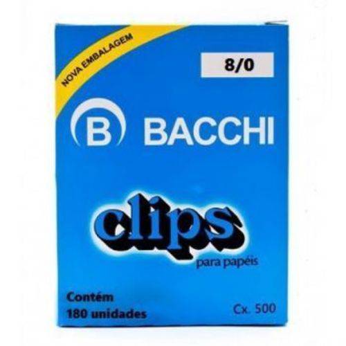 Clips Bacchi Galvanizado 8/0 com 500 Gramas