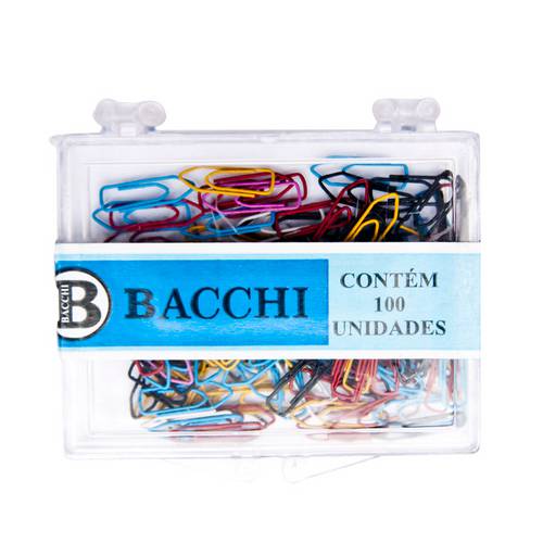 Clips Coloridos Nº 5 Bacchi Caixa com 100 Clips