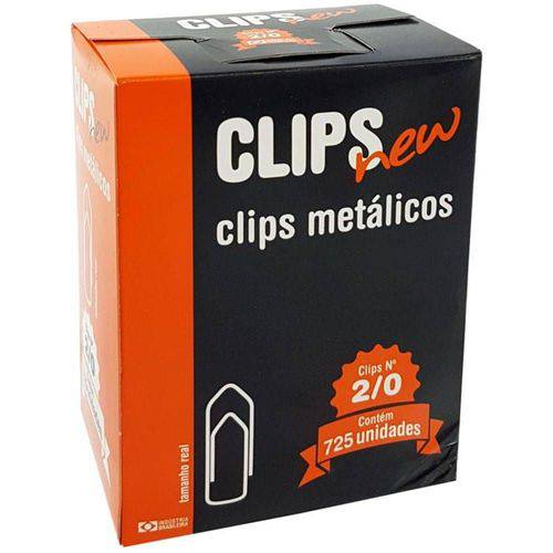 Clips Galvanizado 2/0 Caixa com 500g New