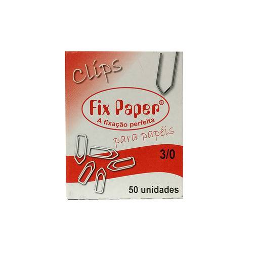 Clips Metálico Nº 3/0 50 Unidades - Fix Paper