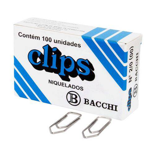 Clips Nº 2/0 Galvanizados com 100 Unidades Bacchi