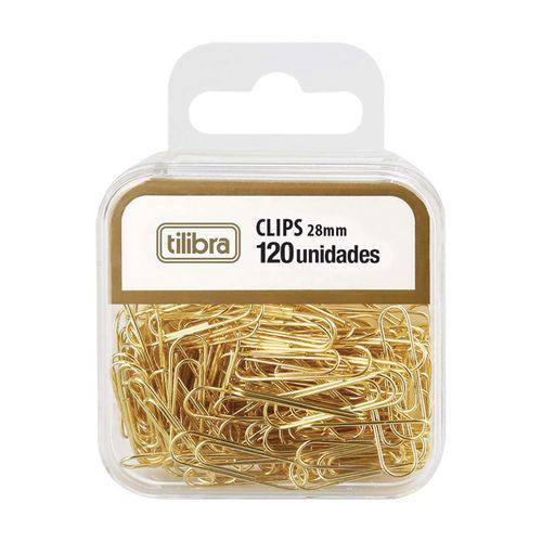 Clips N°28 Dourado C/120 Unidades - Tilibra