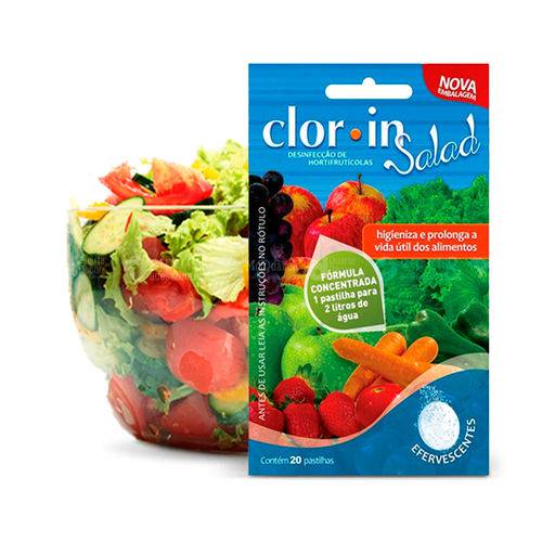 Clor In Salad - Higienizador de Verduras, Frutas e Legumes
