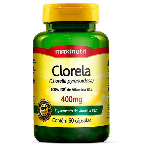 Clorela Maxinutri 400mg com 60 Cápsulas