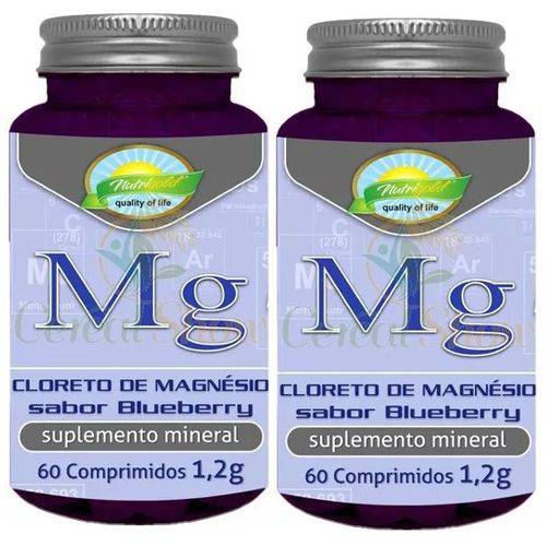 Cloreto de Magnésio 1200 Mg 1,2 2 X 60 Comprimidos Mastigáveis