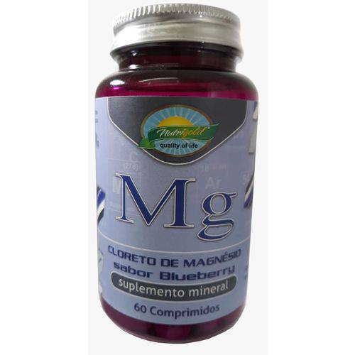 Cloreto de Magnésio Sabor Blueberry - 60 Comprimidos 1,2g