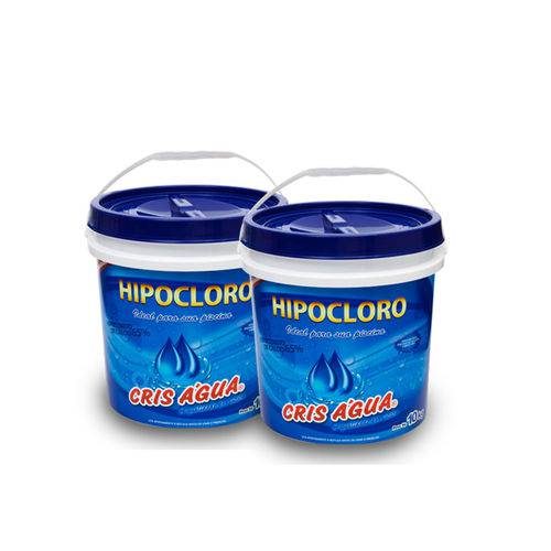 Kit 2 Cloros em Pó Hipoclorito 10kg Cris Água para Piscina