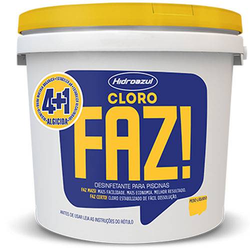Cloro para Piscina 4+1 Faz Hidroazul - 2,5kgs