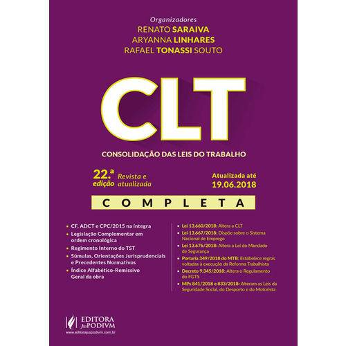 CLT - Consolidação das Leis do Trabalho - 22ª Edição (2018)