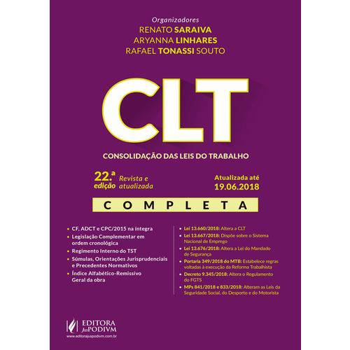 CLT - Consolidacao das Leis do Trabalho - Saraiva - Juspodivm
