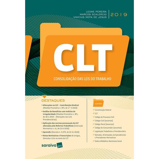 Clt - Consolidacao das Leis do Trabalho - Saraiva