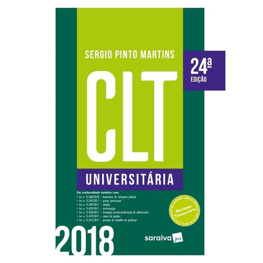 Clt Universitaria - Saraiva - 24 Ed