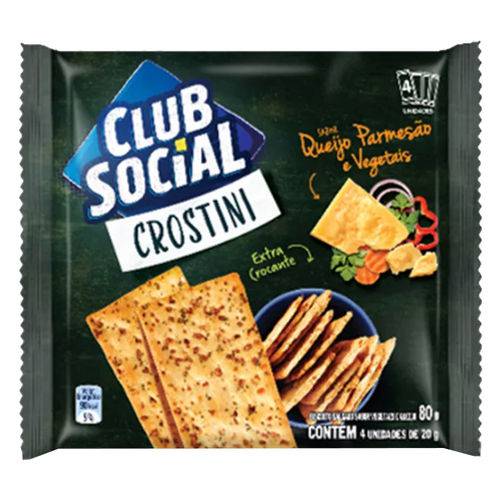 Club Social Crostini Parmesão e Vegetais 80g - Nabisco