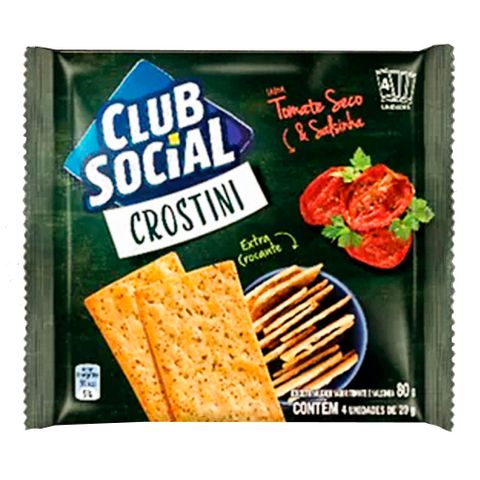 Club Social Crostini Tomate Seco e Salsinha 80g - Nabisco