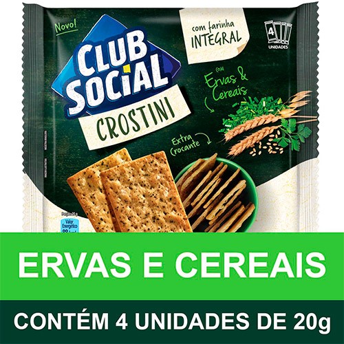 Clube Social Crostini Ervas e Cereais 20g