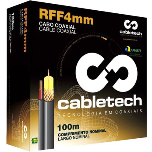 Coaxial Rff 4mm Bipolar 85% Branco Bobina 500m Cabletech