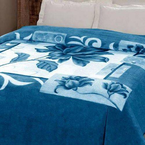 Cobertor Cama King 2,20x2,40m Jolitex Malbec Azul