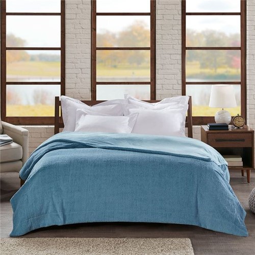 Cobertor Casal 1,80x2,20m Ilford Home Design Corttex Azul Niagara Azul Niagara