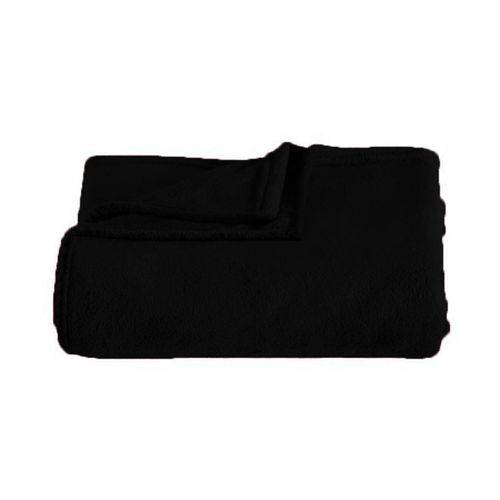 Cobertor Solteiro Kacyumara Blanket Microfibra Preto