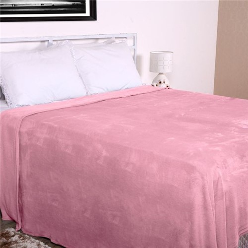 Cobertor Casal Microfibra Home Design Corttex Rosa Antigo Rosa Antigo