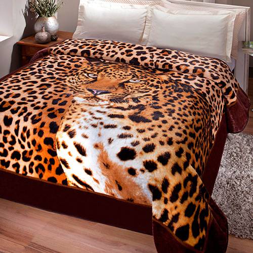 Cobertor Casal Soft Leopardo Estampado - Kyor Plus