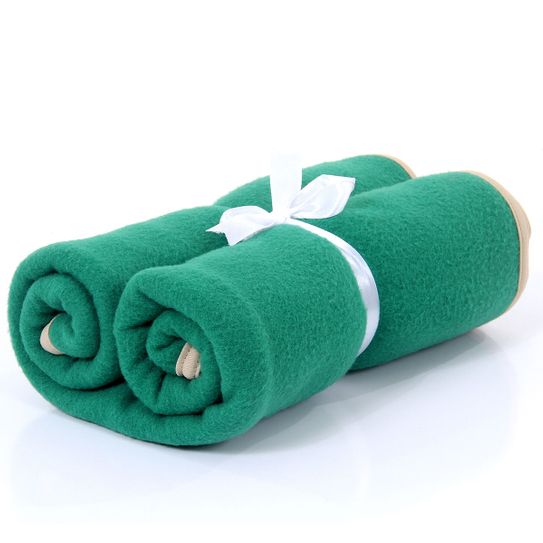 Cobertor de Soft Premium com Viez de Malha - Verde