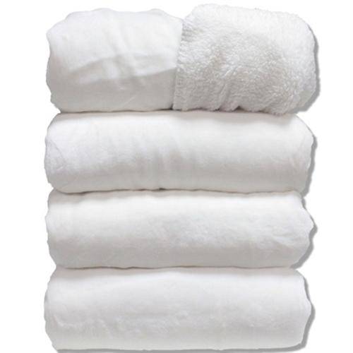 Cobertor Donna Bebê 150x200 Cm Branco Microfibra Plush com Sherpa