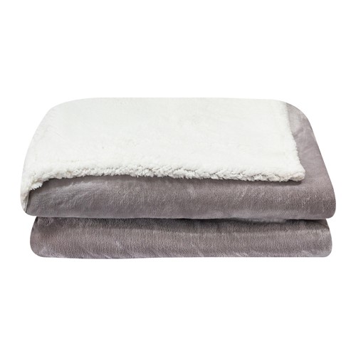 Cobertor Dupla Face Sultan Cinza Liso - 2,00 X 2,30m 100% Poliéster - Realce Premium
