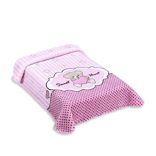 Cobertor Exclusive com Estampa de Ursinho Rosa