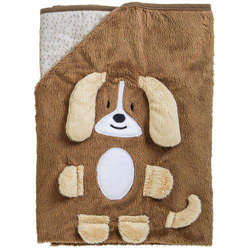 Cobertor Infantil Lenox Kiddo Buddy Cachorro Marrom 173CH