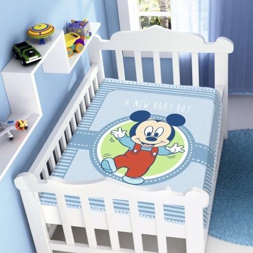 Cobertor Infantil Rachel - Mickey Azul - Jolitex T