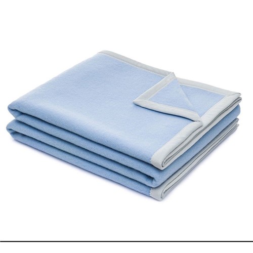 Cobertor Italiano Lã de Merino Azzurro CASAL PADRÃO